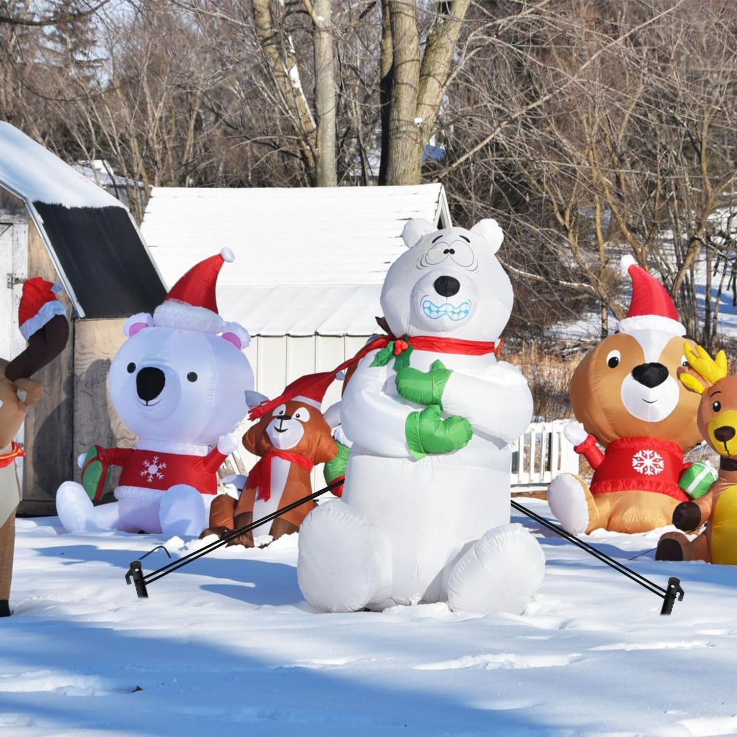 16 Pieces Plastic Inflatable Stakes, 8.7 Inch Inflatable Tent Stakes Replacement Inflatable Stakes for Halloween Christmas Holiday Inflatables Garden Decorations (16, Black)