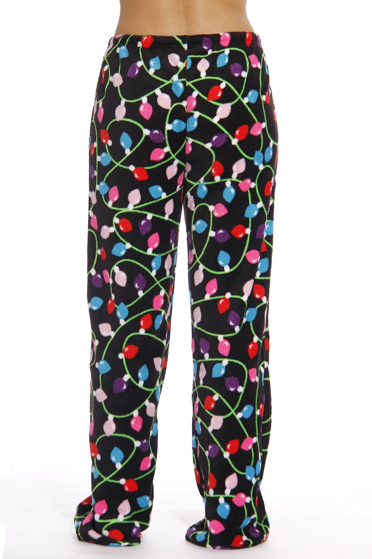 6339-10122-S Just Love Women's Plush Pajama Pants - Petite to Plus Size Pajamas,Black - Light Up,Small
