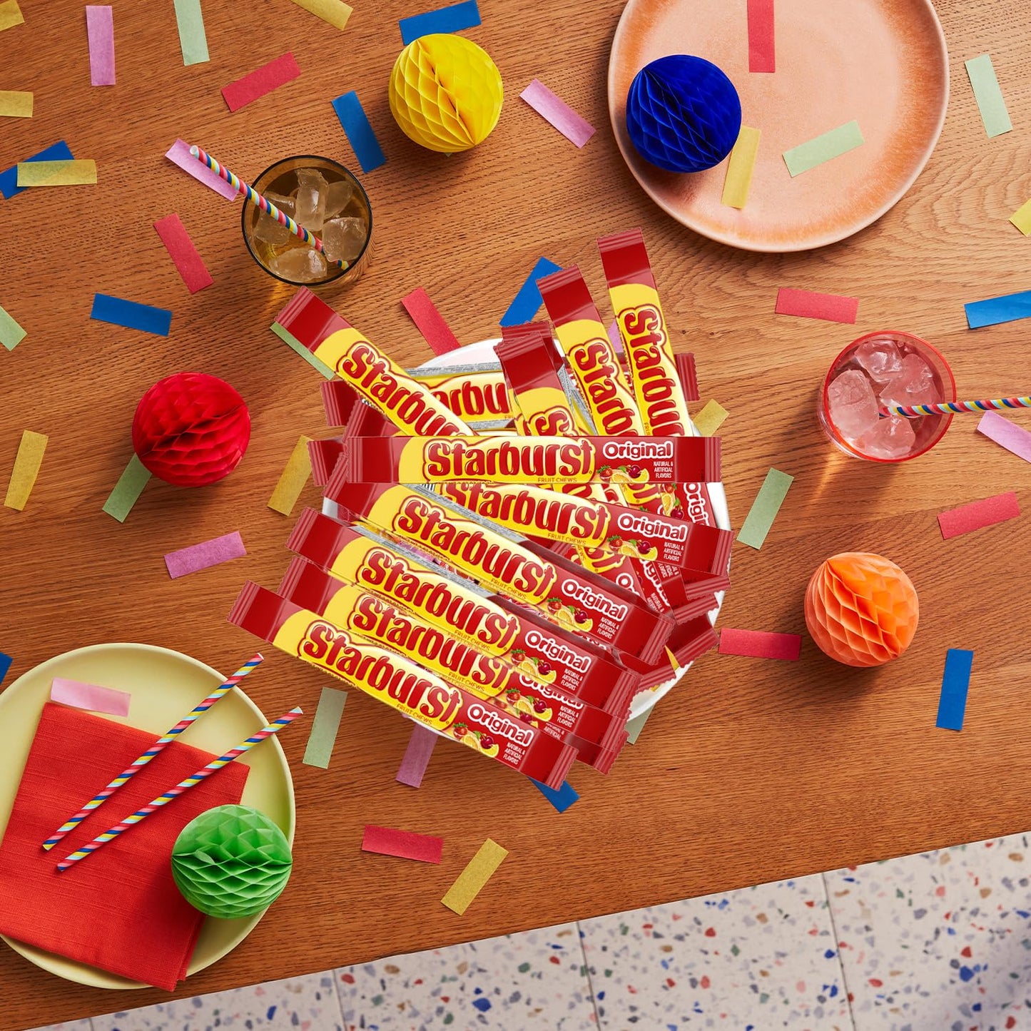 STARBURST Original Full Size Fruit Chews Candy Bulk, Chewy Candy for Parties, 2.07 oz (36 Single Packs)