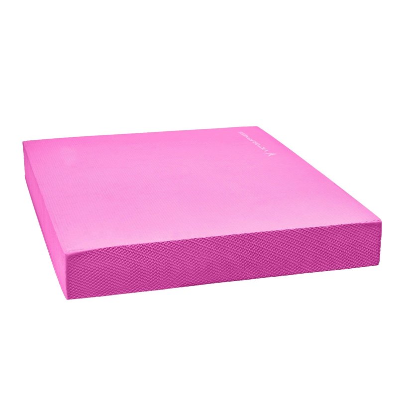 Victor Fitness Pink Non-Slip Balance Foam Pad for Stability Training, Yoga, Physical Therapy, Knee, and Lower Back Support - Gym or Office Use