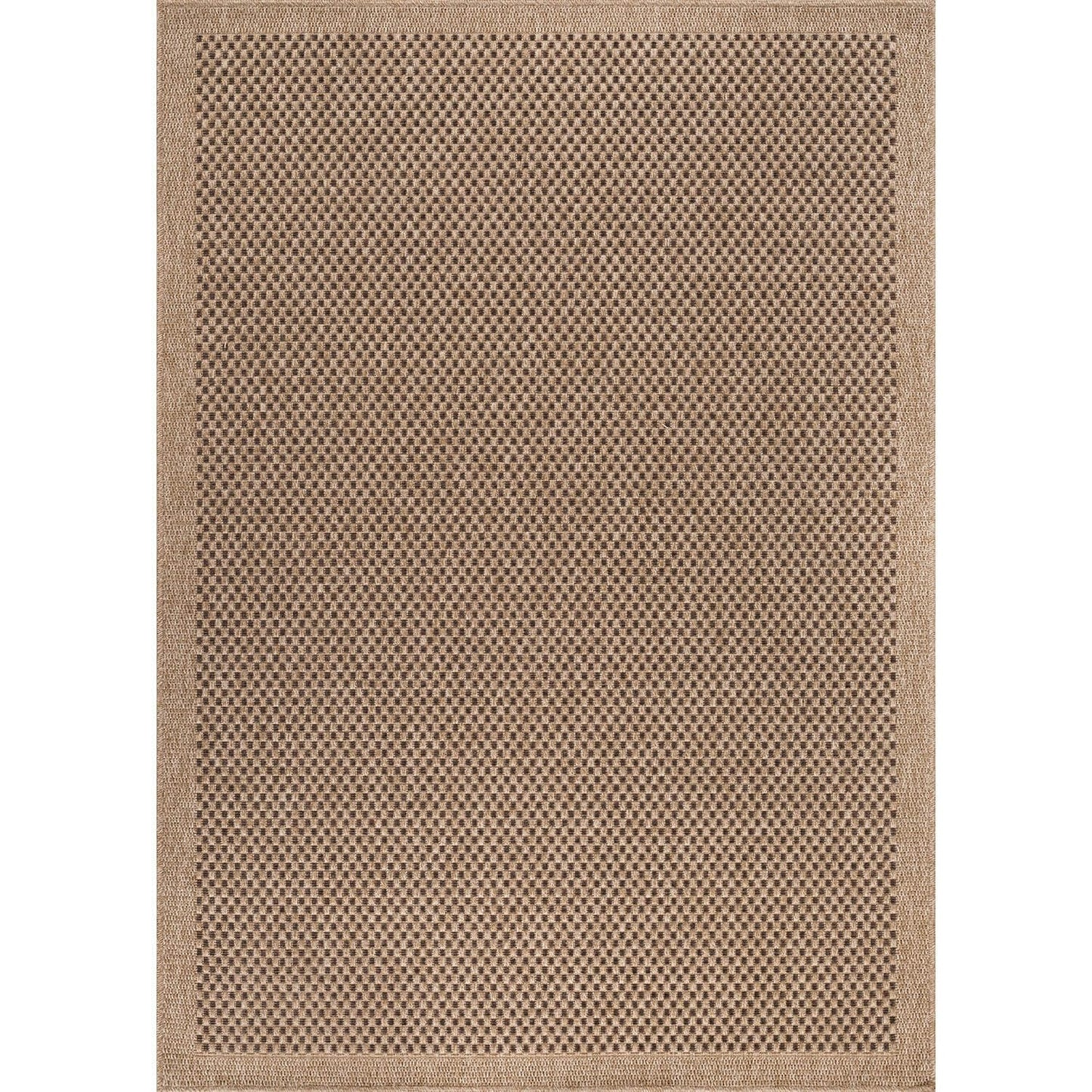 CAMILSON Easy Jute Rug 5x7, Indoor Outdoor Natural Color Fiber Area Rugs for Living Room Patio and Kitchen Rug, Sisal Boho Woven Design, Easy-Cleaning, Washable Outside Carpet Alfombras (5 x 7)