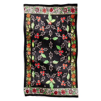 Vera Bradley Women's Fleece Plush Throw Blanket, Holly, One Size