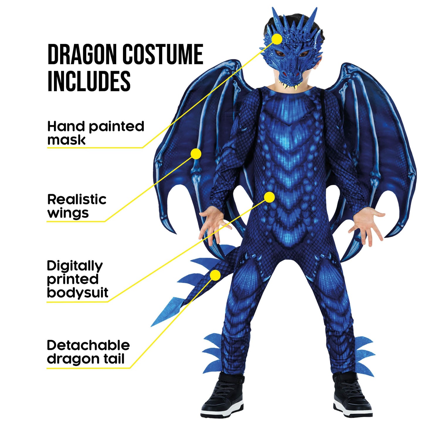Morph Blue Dragon Costume For Kids, Dragon Wing Costumes For Boys, Halloween Costumes Kids, Boys Halloween Costume, Medium
