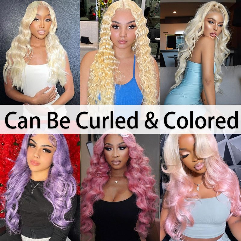 613 Bundles Human Hair Extensions 100g/Bundle 613 Color Real Human Hair Extensions For Women Light Blonde Color Human Hair Bundles 2-3set Can Be Full Head (Straight Hair, 18 Inch)