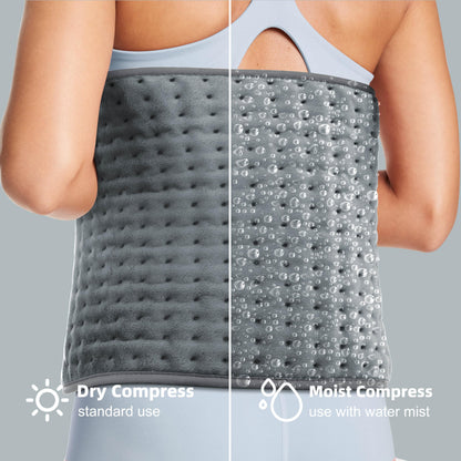 Heating pad for Back, Neck, Shoulder, Cramps and Leg Pain Relief, Heat Pads Christmas Gifts for Women, Men, Mom, Dad, Auto-Off,Machine Washable,Moist Dry Heat Options,Extra Large 12"x24"