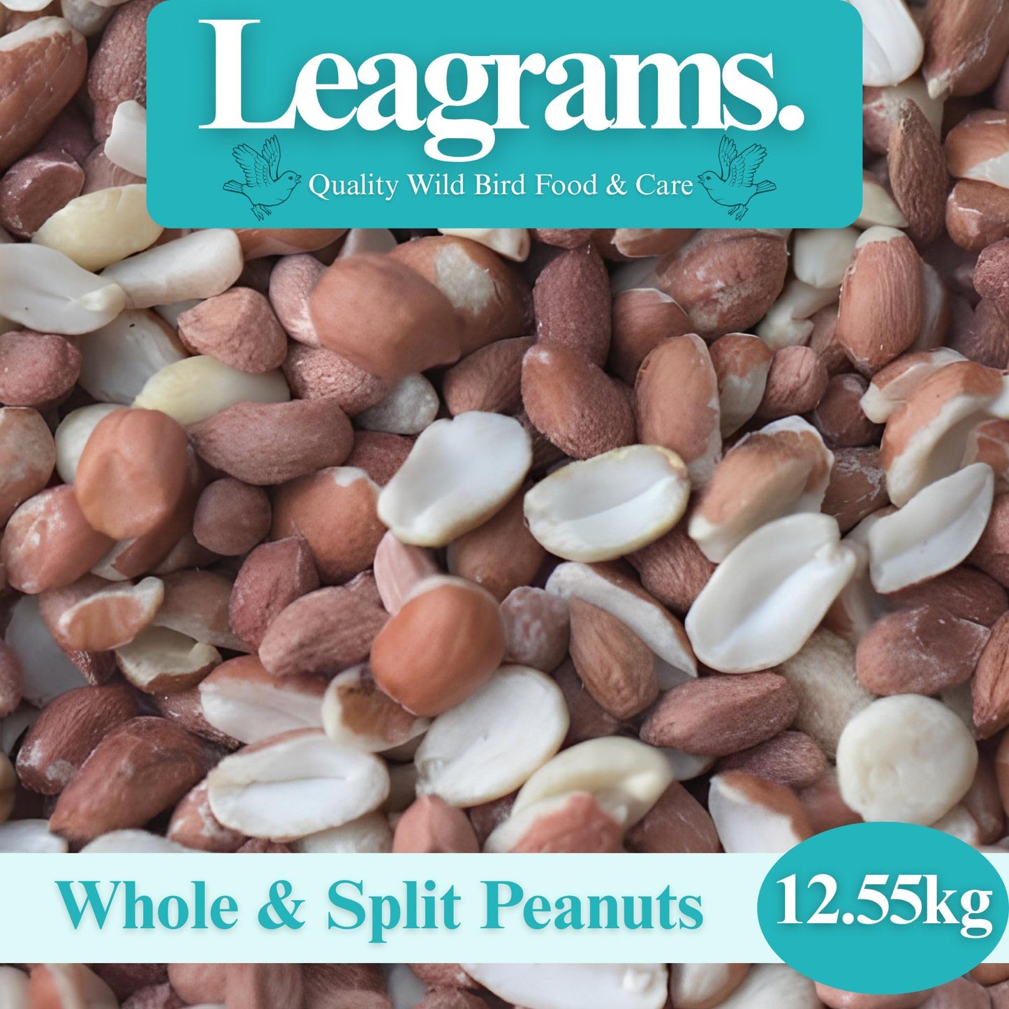 Leagrams Value Whole & Split Peanuts for Wild Birds (12.55kg)
