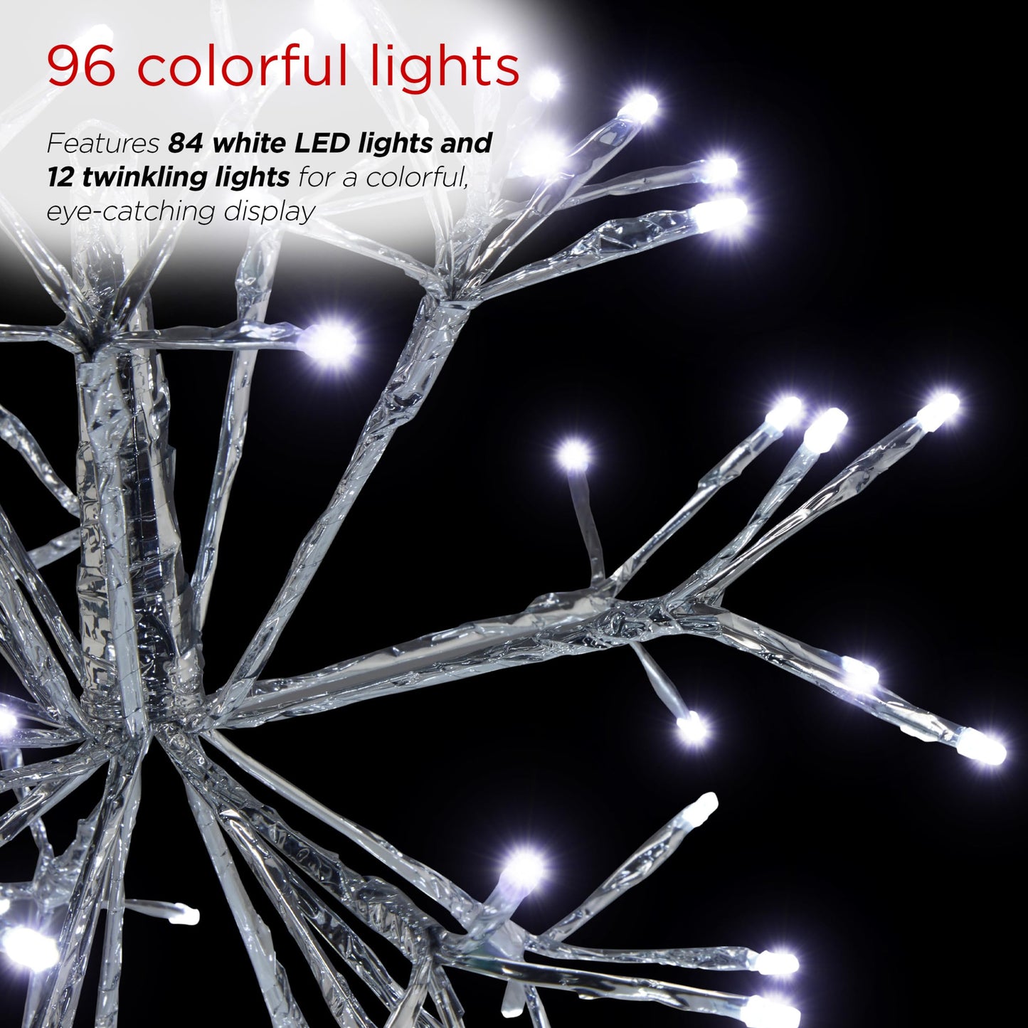 Alpine Corporation 16"H Indoor Holiday 3D Snowflake Hanging Ornament with LED Lights, White , Christmas Decoration