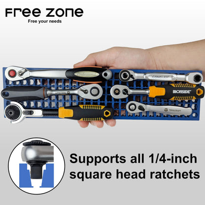 Free Zone Bit Organizer Set (2 PCS, Black) – 158-Hole 1/4 Inch Hex Bit & Drive Bit Storage – Screwdriver Bit Holder (Tools Not Included)