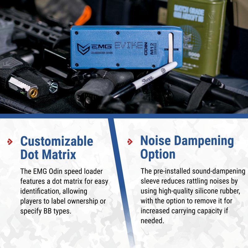 Evike Airsoft - EMG Odin Innovations Sidewinder Airsoft BB Speed Loader (Color: M12 - Drama-Free Blue)