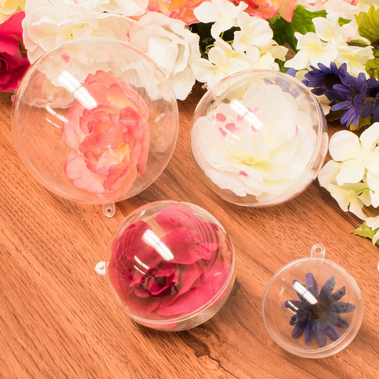 Super Z Outlet Clear Plastic Acrylic Bath Bomb Mold Shells Molding Balls Kit (60mm, 12 Pack)
