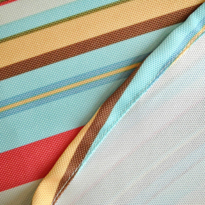 DII 100% Polyester, Spill Proof and Waterproof, Machine Washable, Tablecloth for Outdoor Use, 60x84, Warm Summer Stripe, Seats 6 to 8 People