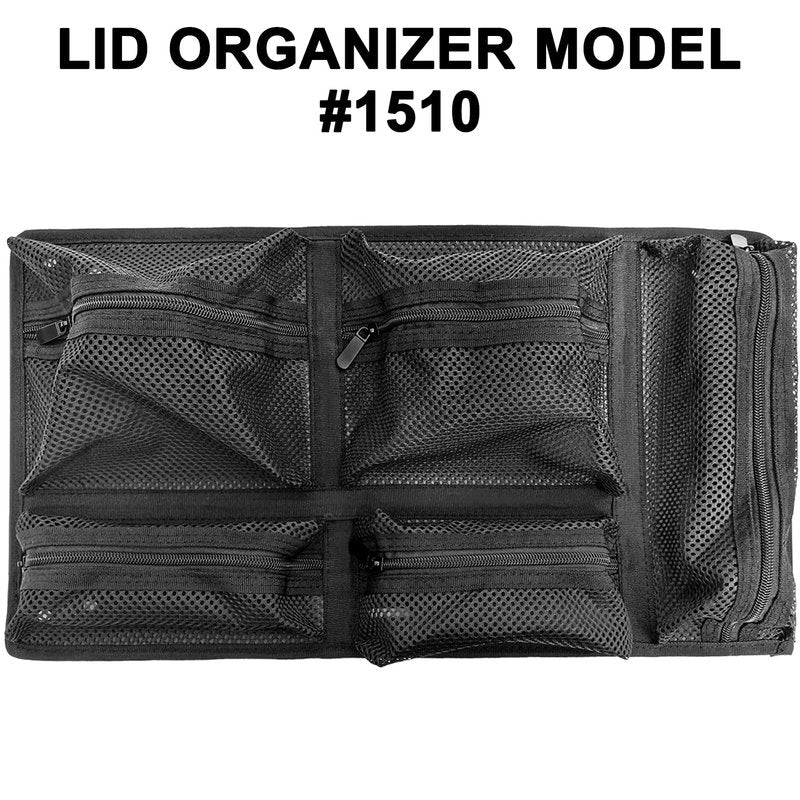 LAFENLIN UPGRADED Lid Organizer for Pelican 1510 Case, 5 Thick Mesh Pockets Storage Organizer, Fits Camera Cases, Diving Dry Boxes, Hard Cases & Toolboxes, Includes Screws & Hook and Loop, Durable