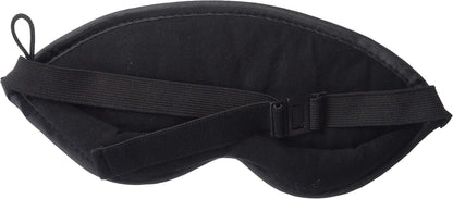 Lewis N. Clark Comfort Eye Mask + Sleep Aid to Block Light for Travel, Airplane, Hotel, Airport, Insomnia + Headache Relief with Adjustable Straps, 2 pack, Black
