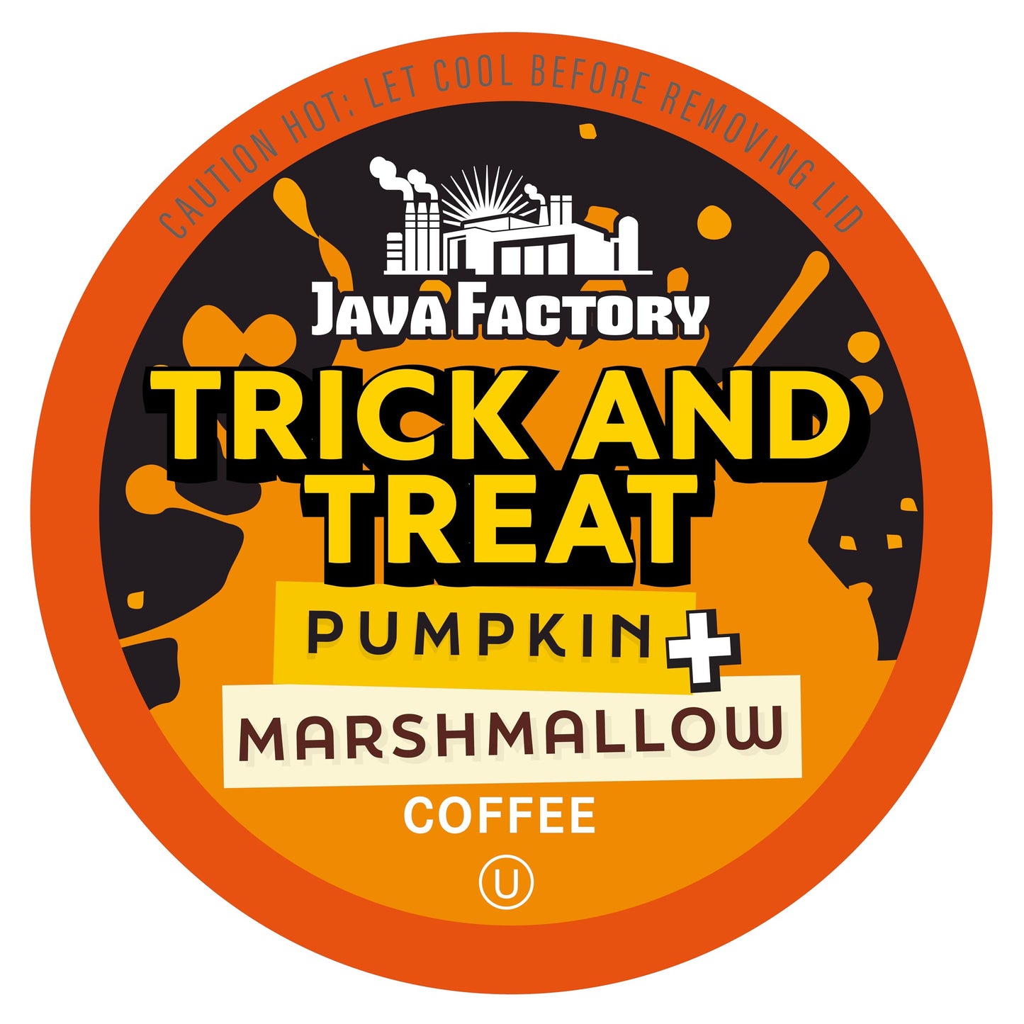 Java Factory Coffee Pods Pumpkin and Marshmallow Flavored Coffee Compatible with K Cup Brewers Including 2.0, Trick and Treat, 40 Count