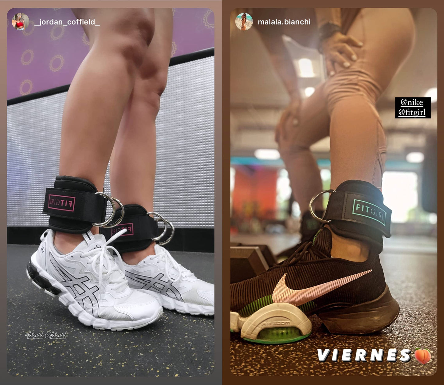 FITGIRL - Ankle Strap (Single) for Cable Machines and Resistance Bands, Work Out Cuff Attachment for Home & Gym, Glute Workouts - Kickbacks, Leg Extensions, Hip Abductors, Women Only (Mint, Single)