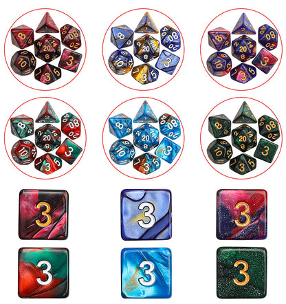 CiaraQ DND Dice Sets - 26 X 7 Polyhedral Dice (182pcs) with a Large Drawstring Bag Great for Dungeons and Dragons, Role Playing Table Game.
