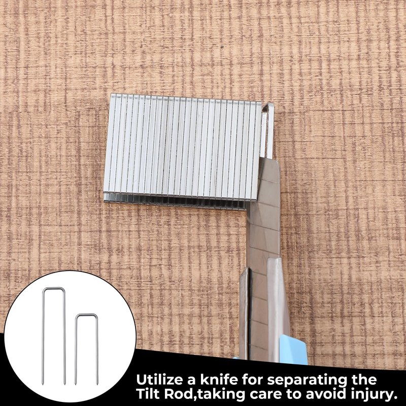 80Pcs Shutter Staples Louver Staples for Shutter Repair Pins Plantation Shutters Replacement Pins Shutters Louver Pin Staple Assortment (0.6 X 0.19, 0.75 X 0.19), Stainless Steel, Silver