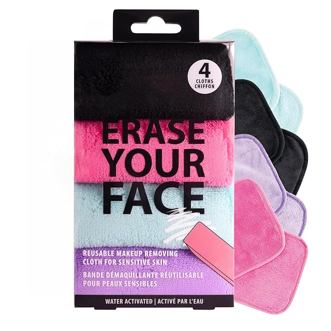 ERASE YOUR FACE Reusable Makeup Remover Cloths