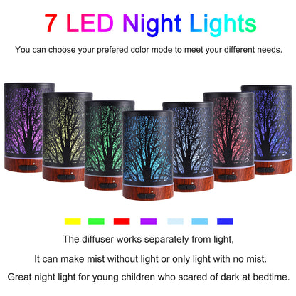 Essential Oils Diffuser,Aromatherapy Diffuser,Birthday for Women Mom Grandma,Metal Cool Mist Humidifier with 7 Colors Lights Waterless Auto Off Air Diffusers (Dragonfly)