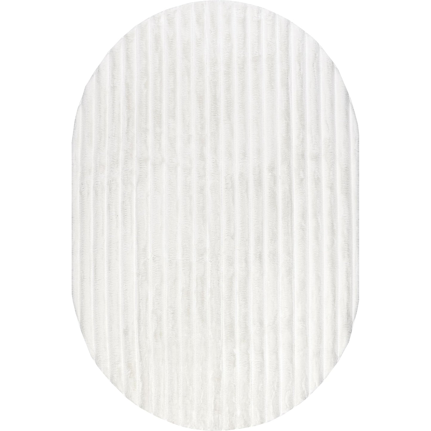 Nuloom SuperiorWash Collection Kai Off-White, 5' x 7'6" Oval, Soft and Cozy, High Traffic, Stain Resistant, Easy Clean, Durable Washable Area Rug for Bedroom, Living Room, Dining, Den, Foyer, Entryway