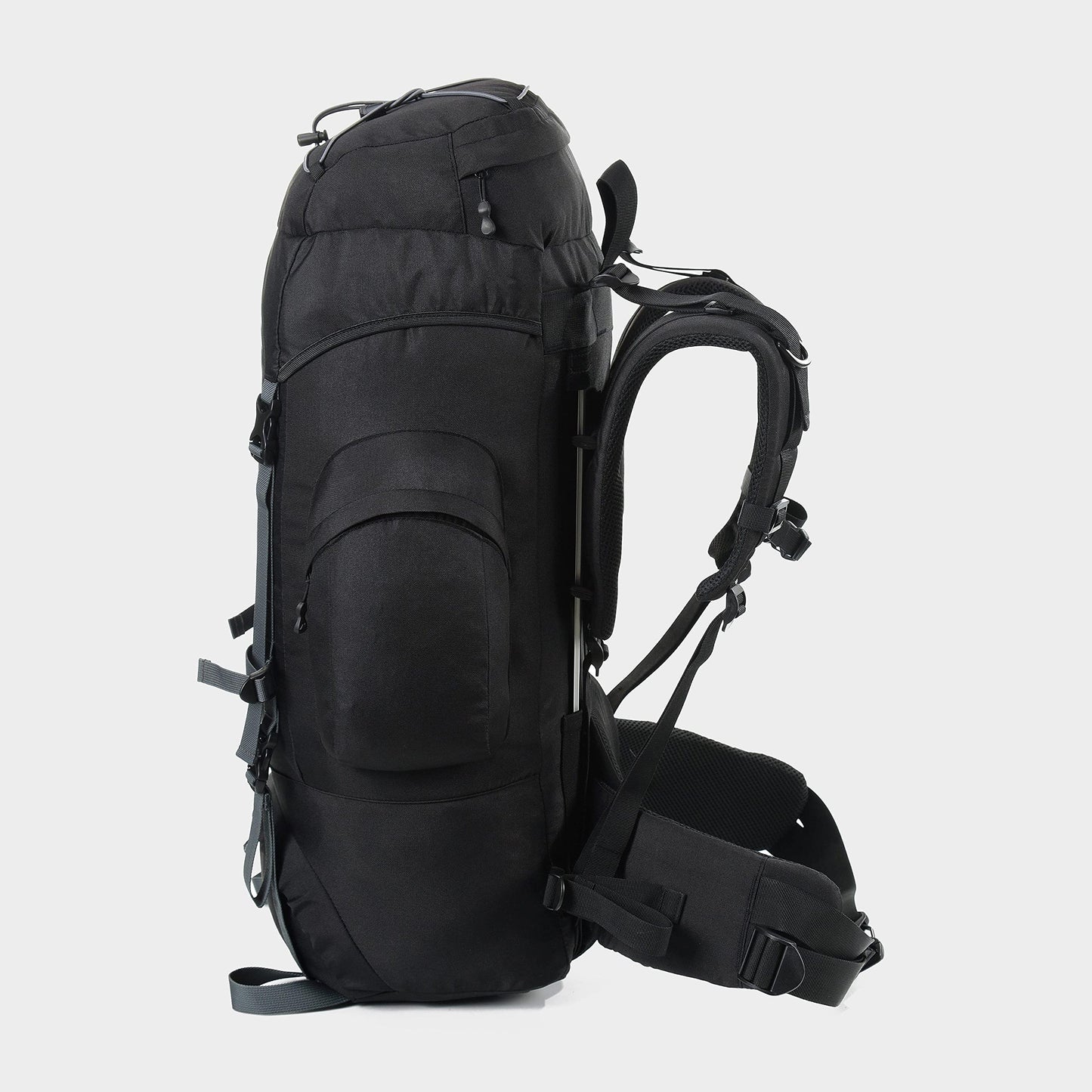 Eurohike Nepal 65 Litre Rucksack with Ventilated Back Panel & Padded Harness, 65L Backpack, Bag for Men & Women, Adjustable, Lightweight, Camping, Hiking, Trekking, Travelling, Outdoors, Black