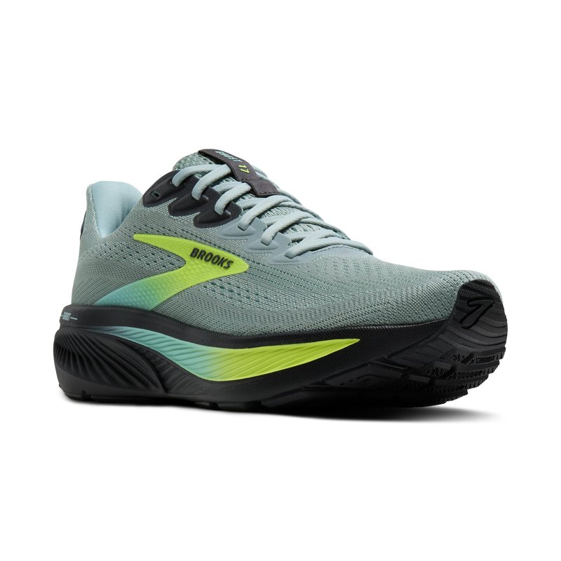 Brooks Men's Ghost 17Sneaker, Gray Mist Yucca Nightlife, 10.5 US