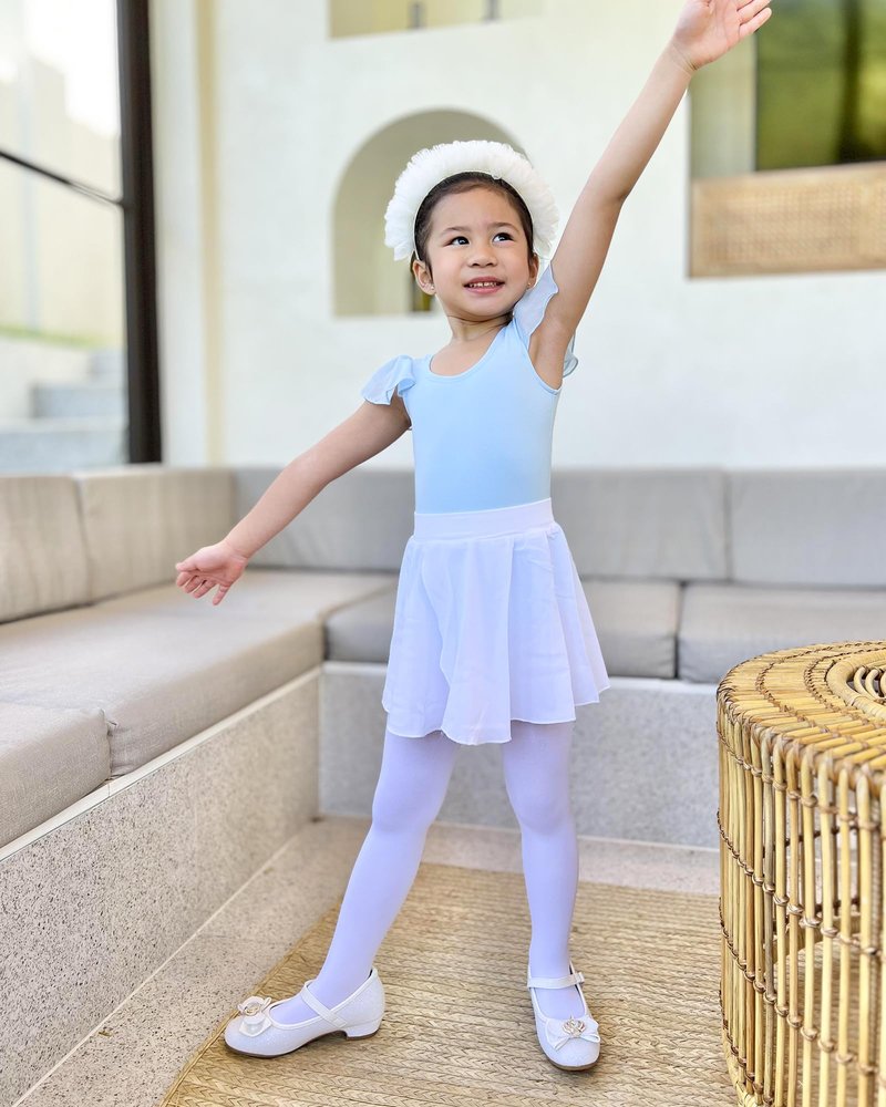 Stelle Girls' Ultra Soft Pro Dance Tight/Ballet Footed Tight(Toddler/Little Kid/Big Kid),WT,S White