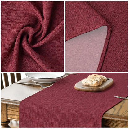 Artoid Mode Dark Red Table Runner, Seasonal Christmas Valentine's Washable Kitchen Dining Table Decoration for Home Party Decor 13x72 Inch