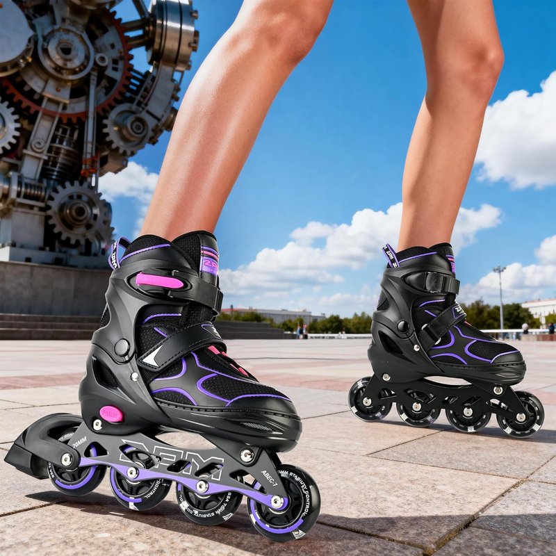 Inline Skates for Kids | Adjustable Light Up Roller Skates for Ages 5-12 - Perfect for Beginners