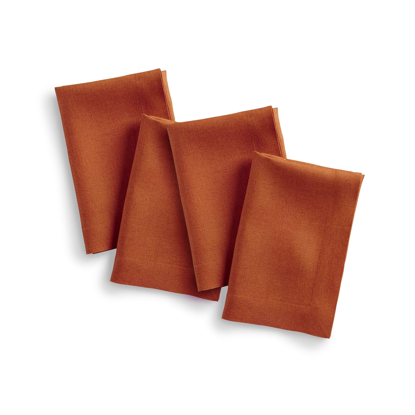 Solino Home Linen Cloth Napkins Set of 4-100% Pure Linen Cinnamon Dinner Napkins 20 x 20 Inch for Fall, Autumn, Halloween, Thanksgiving - Diana Medium Weight, Handcrafted and Machine Washable