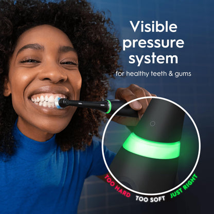 Oral-B iO6 2x Electric Toothbrushes For Adults, 2 Handles, 2 Toothbrush Heads, 5 Modes with Teeth Whitening, UK 2 Pin Plug, Black Lava & Pink Sand
