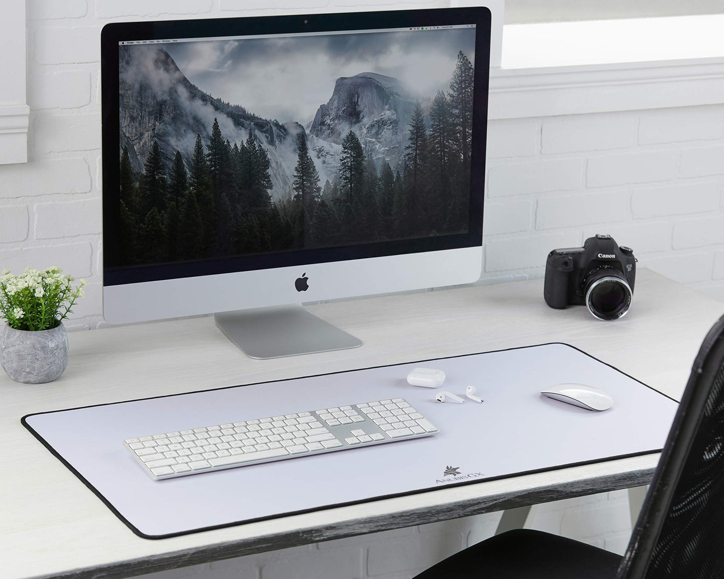 AnubisGX (68 Color/Size Options) Gaming Mouse Pad (Extended: 36x12), Black Pad with Stealth Black Stitching. Best Premium Waterproof Non RGB Non-Slip Computer Gaming XL Desk Mat