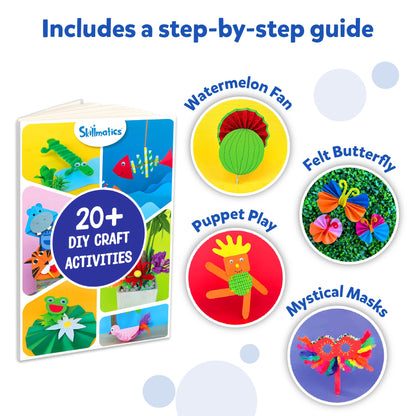 Skillmatics Ultimate Art & Craft Kit for Kids - 2000+ Pieces, DIY Craft Supplies with Step-by-Step Guide, Creative Activity Set & Gifts for Girls & Boys Ages 6, 7, 8, 9, 10, 11, 12, 13