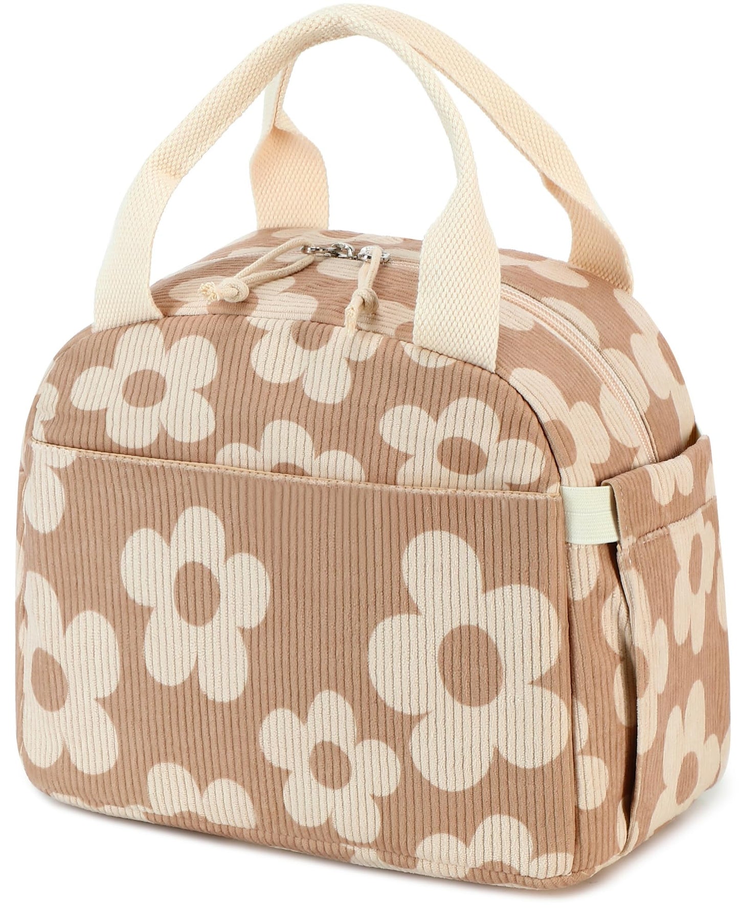 Bluboon Lunch Bag for Women Men Cute Corduroy Lunch Tote Bags Reusable Insulated Lunch Box Large Capacity Reusable Insulated Cooler for Work Picnic or Travel