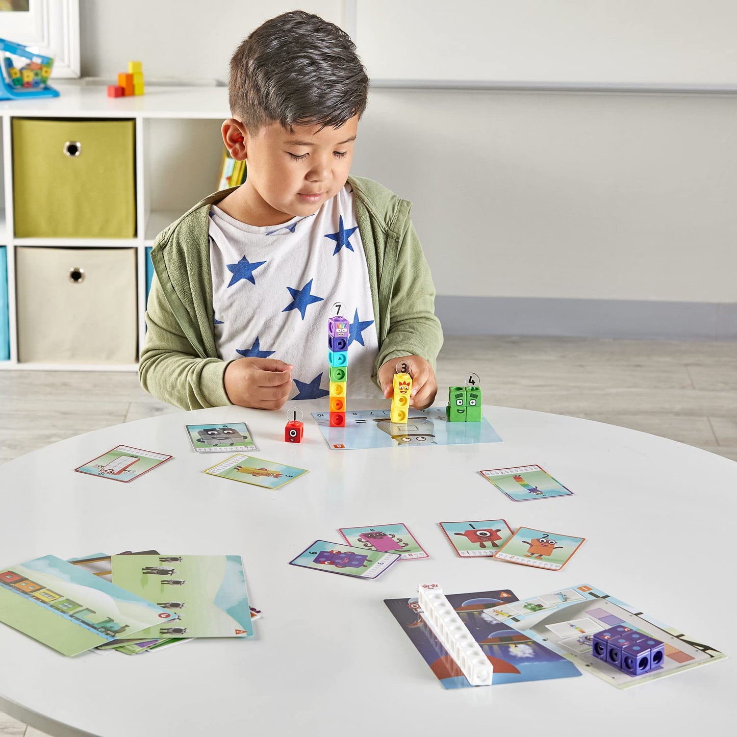 Learning Resources MathLink Cubes Numberblocks 1-10 Activity Set, Early Years Maths Learning, Build, Learn & Play in The Classroom & at Home