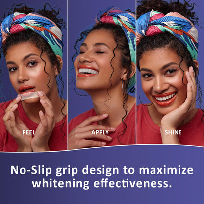 MySmile Teeth Whitening Strips 14 Treatments, Non-Sensitive Formula, Non-Slip 28 Whitening Strips for Sensitive Teeth, Fast Whitening, Safe Whitener for Smokers, Coffee Drinkers, Yellow Stains