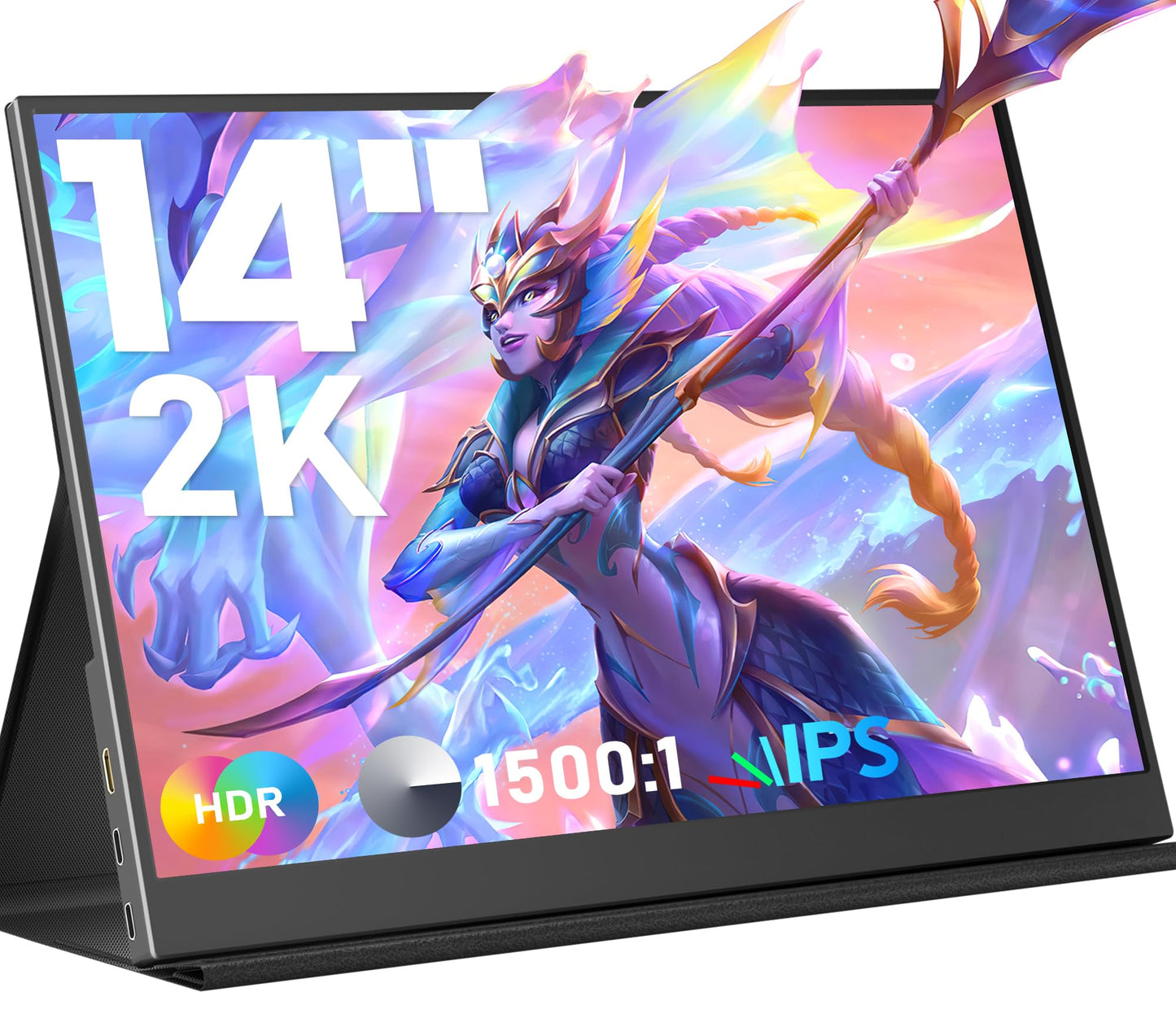 4K Portable Monitor 13.3" 3840 x 2160 UHD USB-C HDMI Laptop Monitor, 100% sRGB IPS Computer Gaming Display HDR Travel Monitor w/Speakers for Laptop Xbox PS5 Switch PC Phone