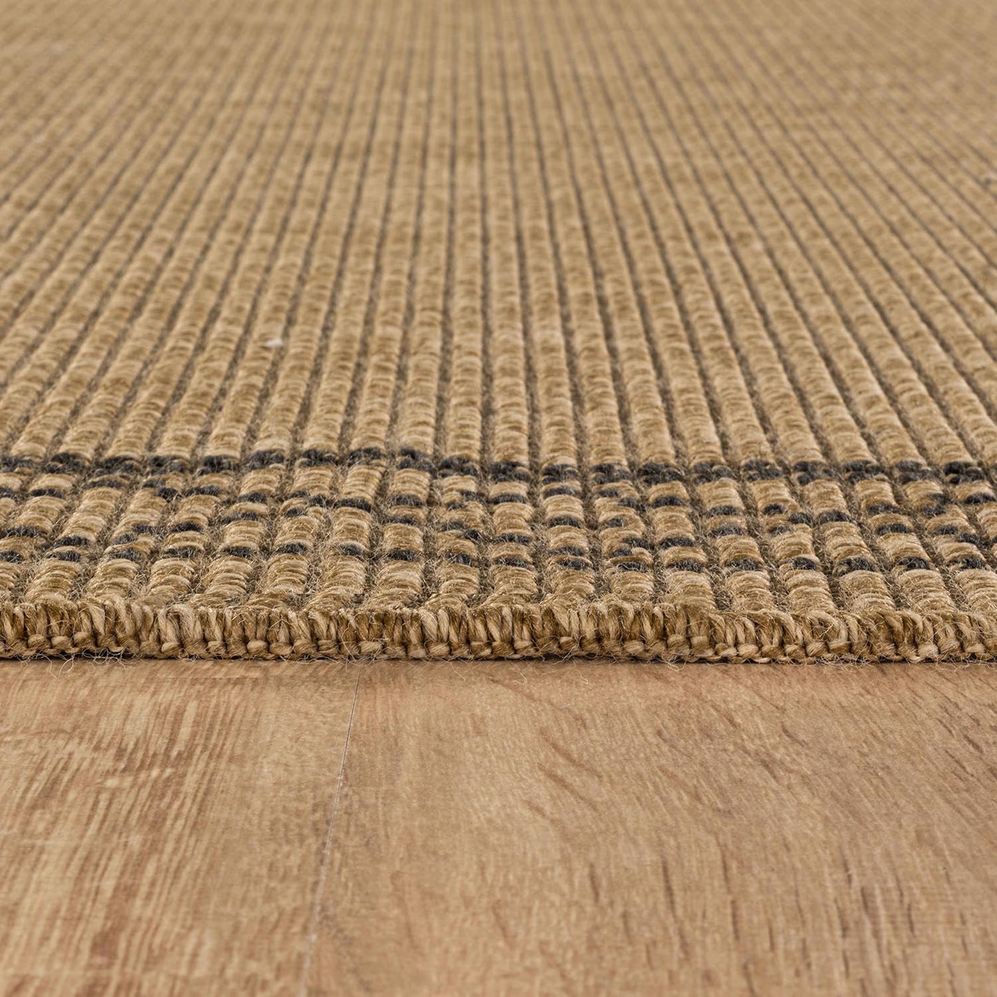 Luul Home Easy Jute Rugs 5x7 Frame Natural Color Living Room Indoor Outdoor Area Rug for Patio and Kitchen Rug High Traffic Washable Easy to Clean Solid Boho Woven Design Carpet (5 x 7)