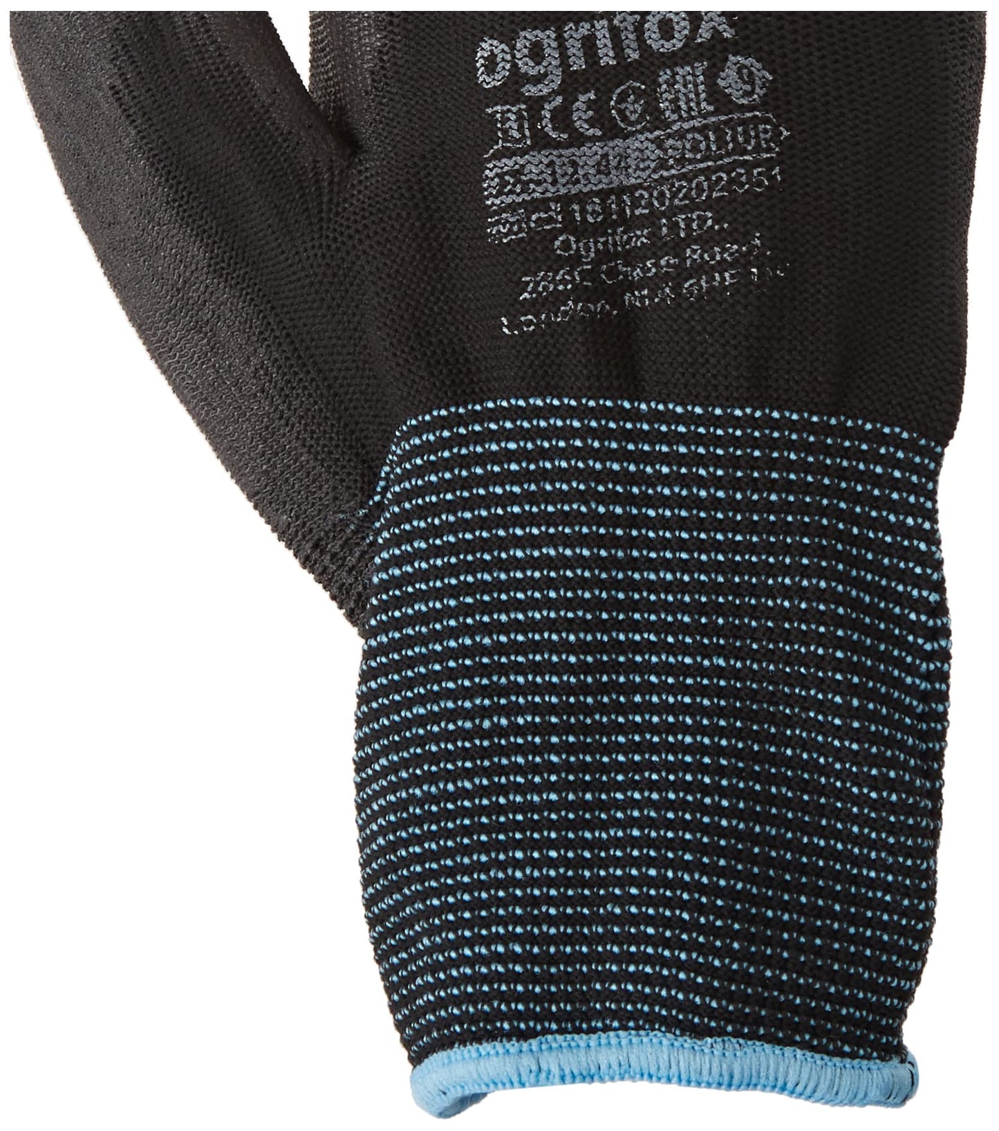 Coated Black Nylon Work Gloves. Gardening, Builders, Mechanic (L (9)), Pack of 24