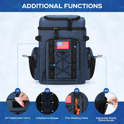 Maelstrom Backpack Cooler,Soft Lightweight Leakproof Cooler Backpack,35 Can Insulated Cooler Bag,Keeps 35 Cans Hot/Cold for Up to 16 Hours,Waterproof Lunch Backpack for Men Women-Blue