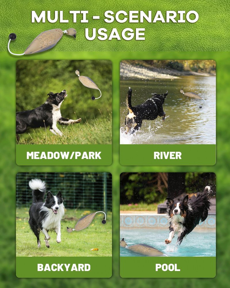 gardmate Dog Bumper for Water Retrieving - Bionic Dove Dog Training Dummy with Floating and Tear - Hunting Dog Toy - Durable Bite-Resistant Toy for Hound Training(Dove)