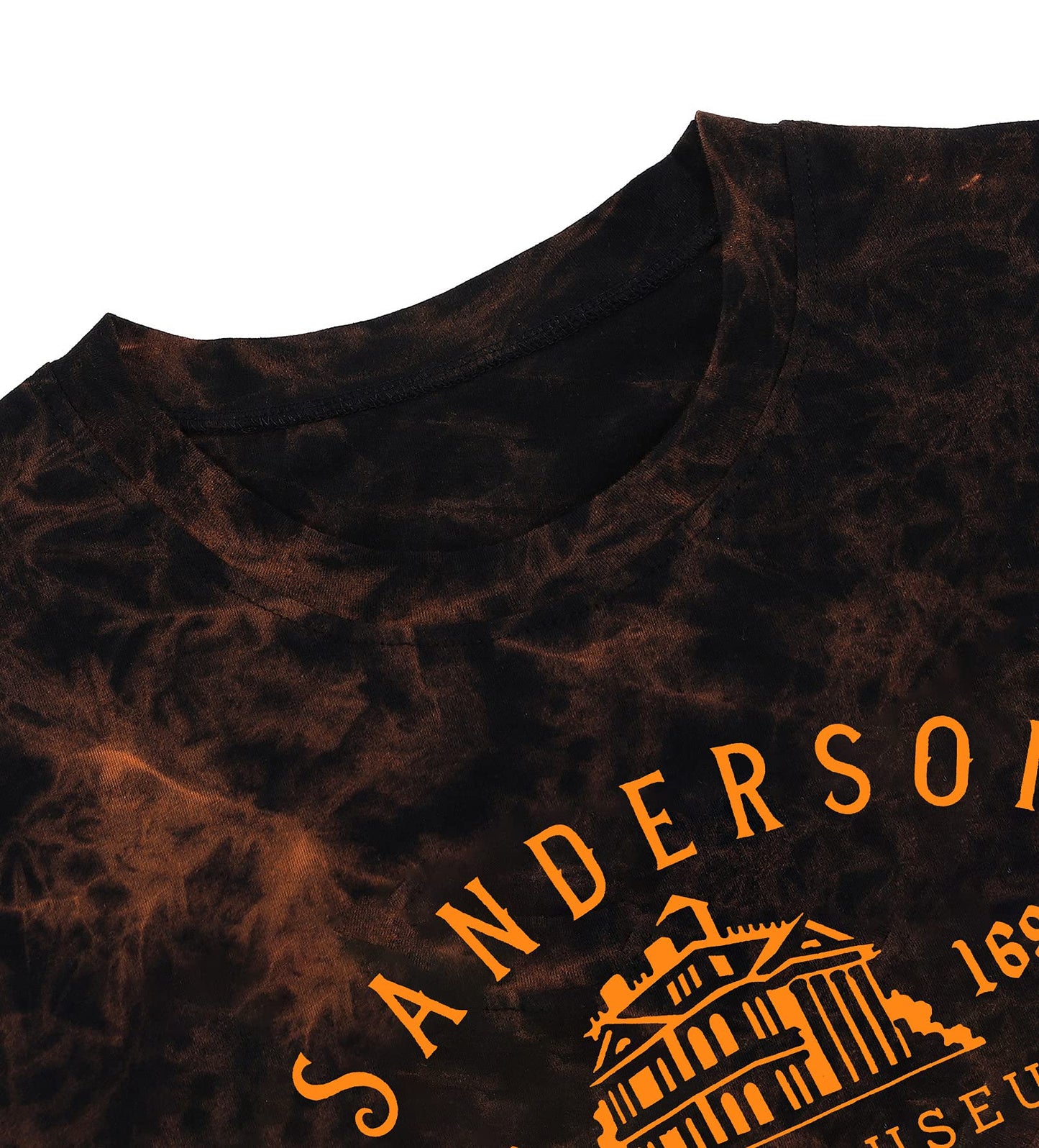 Halloween T Shirt Women Sanderson Letter Print Graphic T-Shirt Hocus Pocus Tees Tops (TD Black, XX-Large)