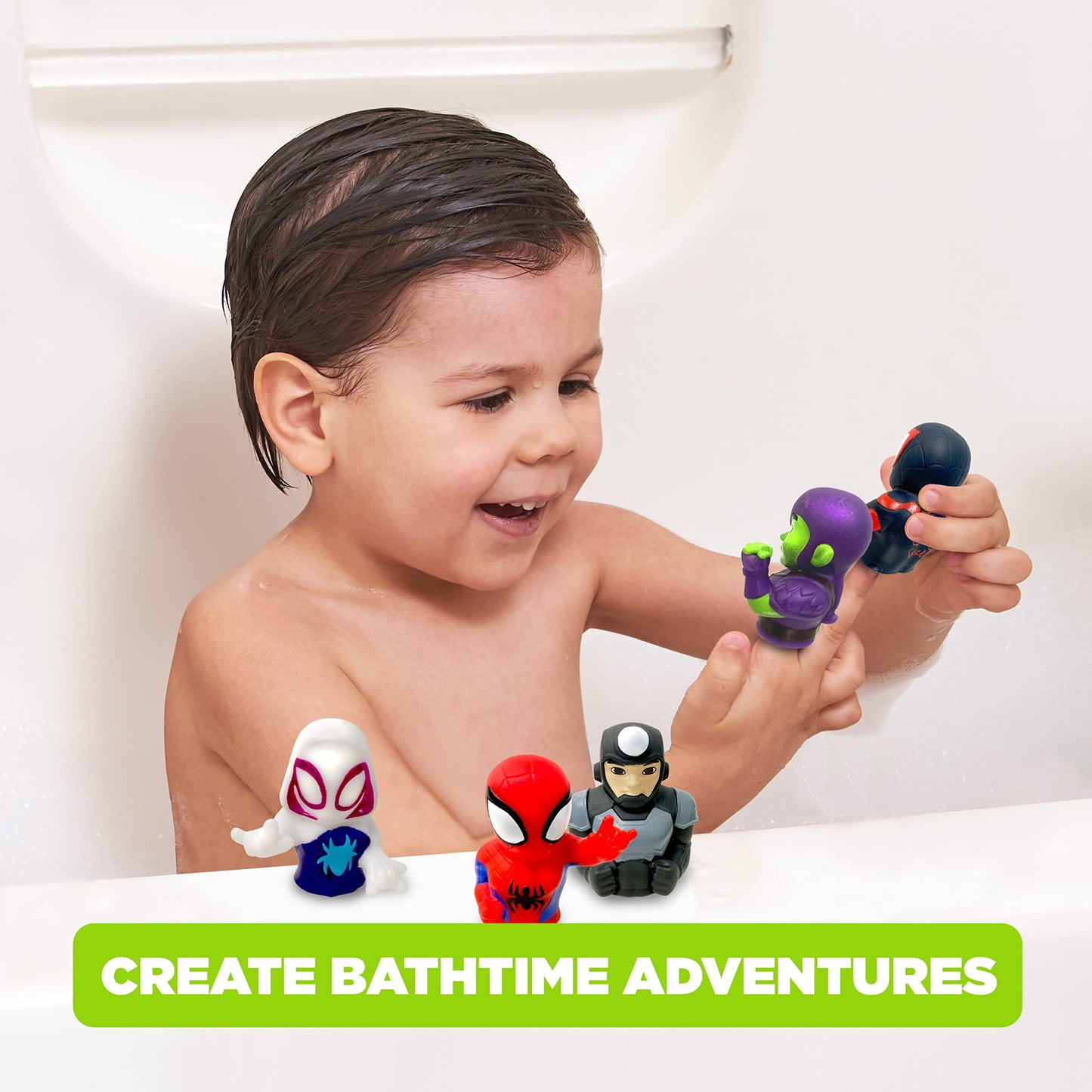 Ginsey Spidey and His Amazing Friends 5 Piece Finger Puppet Set - Bath Toys, Party Favors, 1.0 Count, 0.145 pounds