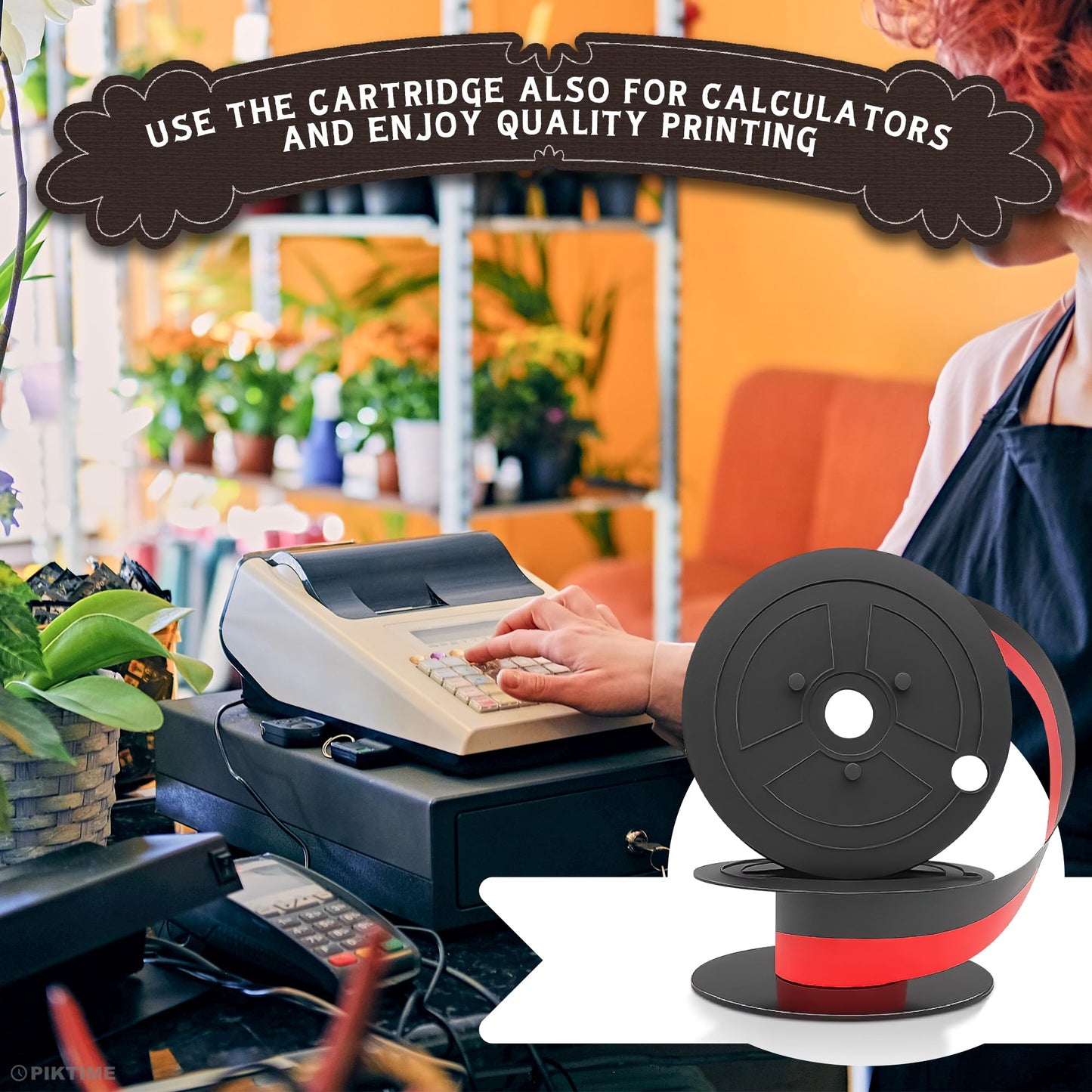 Canon MP11DX Calculator Ribbon Set of 3 – 18ft x 0.5in Sharp EL-1197PIII Calculator Ribbon Red/Black for Great Print Capacity and Brightness, Easy Setup – Suitable for Popular Models