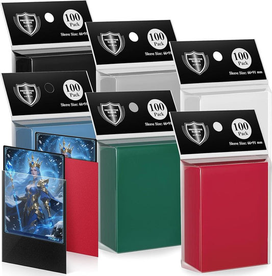 MTG Card Sleeves - 600 Pack Matte Dual-Sided Protectors | Opaque Back, Smooth Shuffle, Tear-Resistant, 6 Colors
