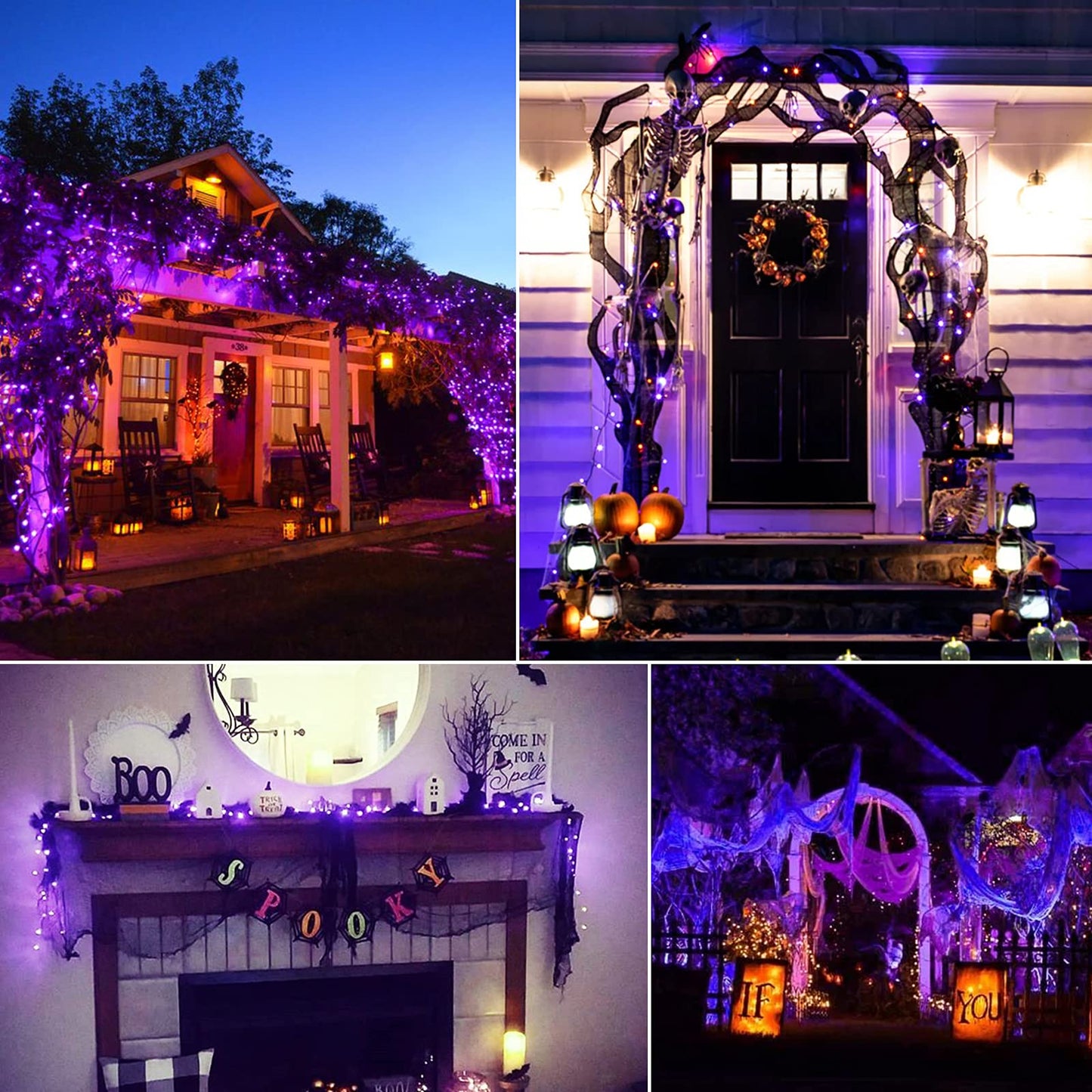 Minetom Halloween String Lights Outdoor 100 Count 25 Feet Incandescent Bulb Mini Lights for Christmas Indoor Garland Party Festival Decoration, Purple
