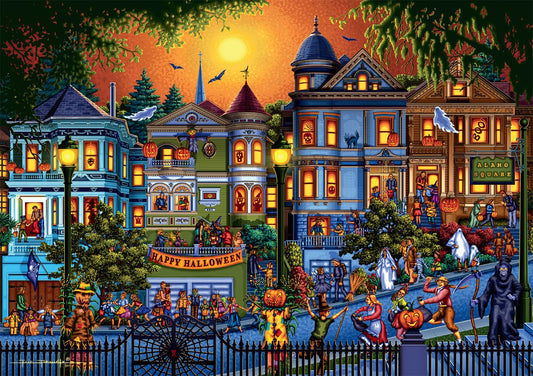 Buffalo Games - Dowdle - Trick or Treat - 300 Piece Jigsaw Puzzle for Adults Challenging Puzzle Perfect for Game Nights - Finished Size is 21.25 x 15.00