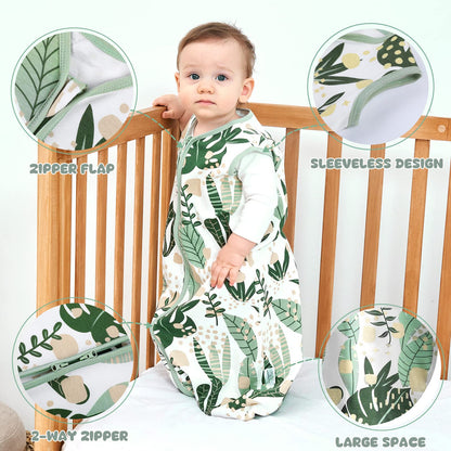 Yoofoss Baby Sleeping Bag 0.5 Tog - 6-12 Months 2 Pack Summer Sleeping Bag Baby 100% Organic Cotton Sleep Sack for Newbron Infant Toddler