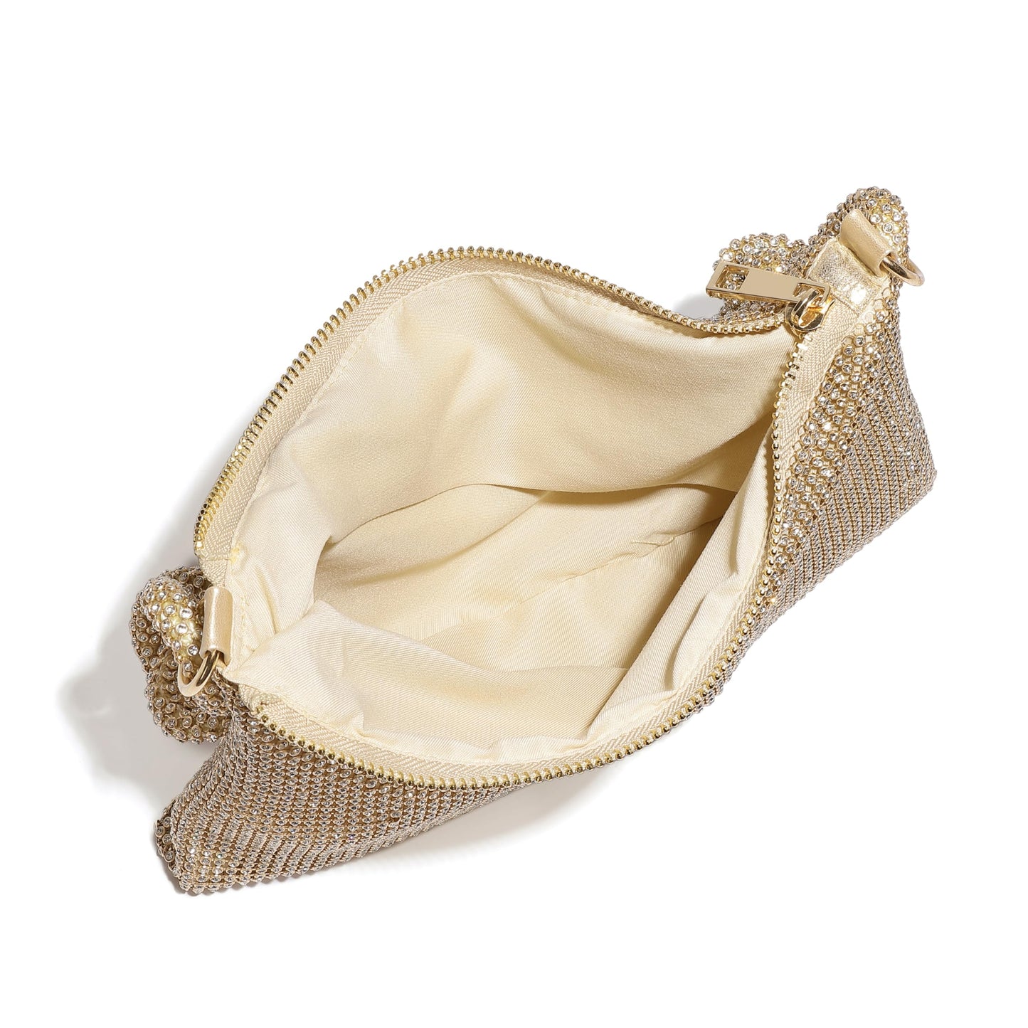 YUWITA Rhinestone Purse for Women Evening Bag Glitter Sparkly Mini Handbags (Gold)