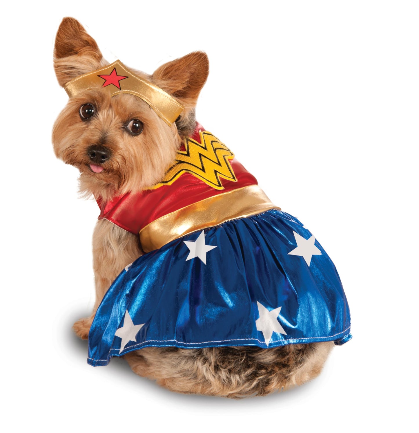 DC Comics: Wonder Woman Pet Costume for For Dogs or Cats by Rubies, Medium